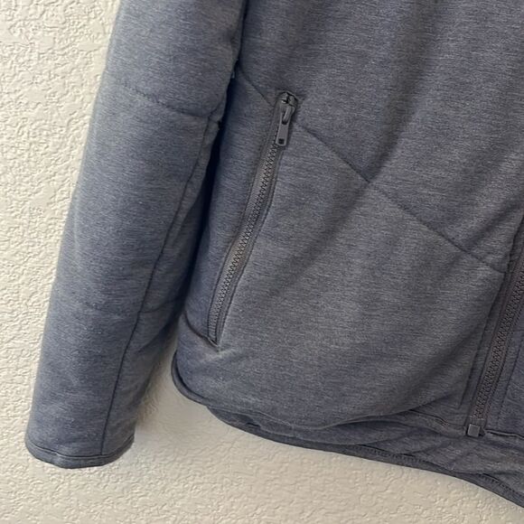 THREE DOTS Women's Heather Gray Jacket Size Small Full Zip Quilted Knit - Picture 5 of 7